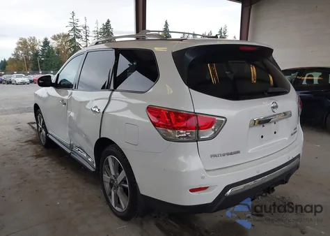 2014 Nissan Pathfinder Platinum z USA, uszkodzony, nr VIN 5N1AR2MM2EC723952